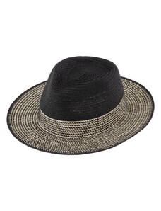 Fiebig - Headwear since 1903 Letný dvojfarebný čierny klobúk - Fiebig