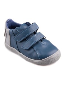 RAK Detská kožená obuv MAVI modrá šedá