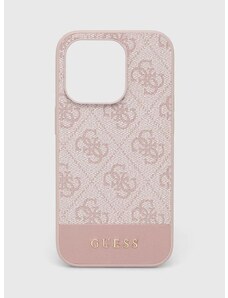 Puzdro na mobil Guess iPhone 14 Pro 6,1" ružová farba