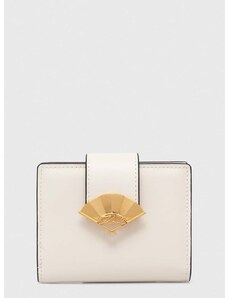 Kožená peňaženka Karl Lagerfeld dámsky, biela farba