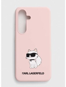 Puzdro na mobil Karl Lagerfeld S24 S921 ružová farba