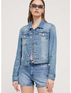 Rifľová bunda Tommy Jeans dámska,prechodná,DW0DW17660