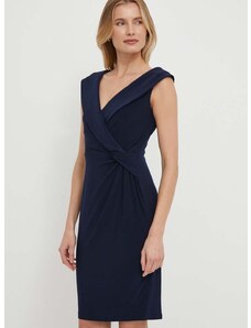 Šaty Lauren Ralph Lauren tmavomodrá farba,mini,priliehavá,253926907