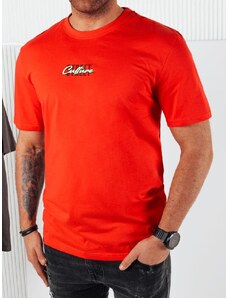 Dstreet Oranžové tričko s trendy nápisom
