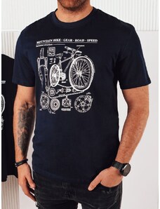 Dstreet Trendy tmavo modré tričko pre cyklistov