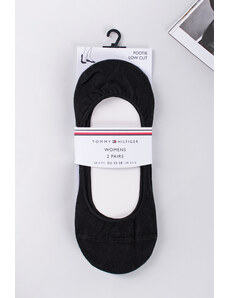 Tommy Hilfiger Dámske čierne balerínkové ponožky Footie Invisible - dvojbalenie