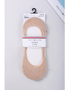 Tommy Hilfiger Dámske béžové balerínkové ponožky Footie Invisible - dvojbalenie