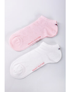 Tommy Hilfiger Dámske béžovo-ružové členkové ponožky Sneaker Summer Knit - dvojbalenie