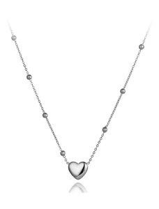 Victoria Filippi Stainless Steel Ocelový náhrdelník Alejandra - chirurgická ocel, srdce