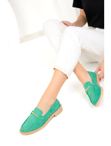 SOHO Zelené semišové dámske neformálne topánky