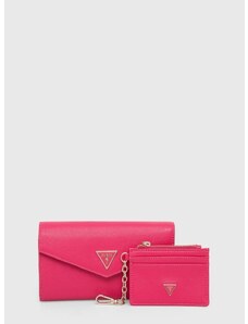 Peňaženka a puzdro na karty Guess dámska, ružová farba, GFBOXW P4202