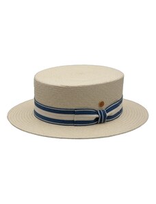Letný slamený boater klobúk - panamský klobúk - Gondolo Panama Mayser