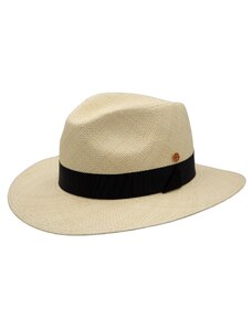 Luxusný panamský klobúk Fedora s čiernou stuhou - ručne pletený, UV faktor 80 - ekvádorská panama - Mayser Gedeon