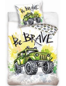 TipTrade (CZ) Bavlnené posteľné obliečky Jeep - Be Brave - 100% bavlna Renforcé - 70 x 90 cm + 140 x 200 cm