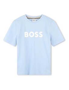 BOSS Kidswear Tričko svetlomodrá / biela