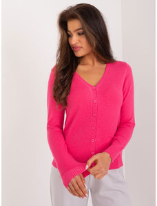 N.EVERY DAY Dámsky ružový klasický pletený sveter s gombíkmi