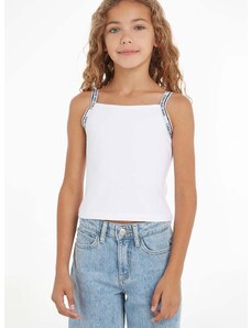 Detský top Calvin Klein Jeans biela farba
