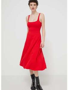 Šaty Desigual HARIA červená farba, mini, áčkový strih, 24SWVK06