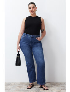 Trendyol Curve Blue More Sustainable High Waist Flare Jeans