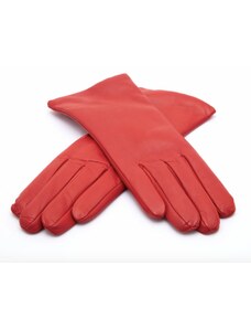 Carlsbad Hat Co. Dámske červené kožené rukavice s hodvábnou podšívkou - Carlsbad Hat