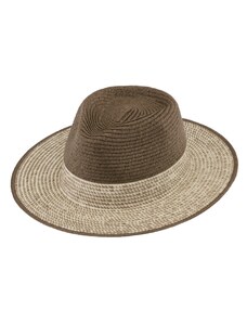 Fiebig - Headwear since 1903 Letný dvojfarebný hnedý Fedora klobúk - Fiebig