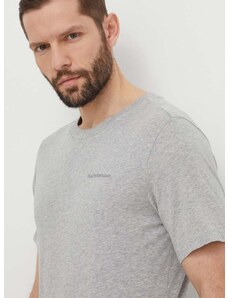 Bavlnené tričko Peak Performance pánsky, šedá farba, jednofarebný