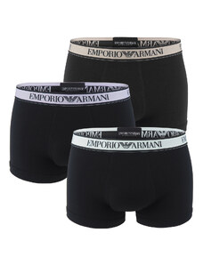 EMPORIO ARMANI - boxerky 3PACK stretch cotton nero con colore logo Armani - limited edition
