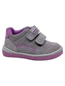 PROTETIKA, FANY 19-26 - šepkajúce sníčkové topánky - sivá s fialovou pôvabnou krásou