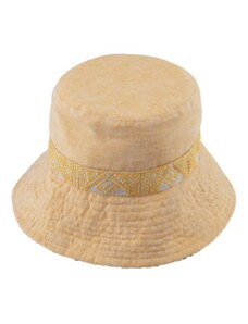 Fiebig - Headwear since 1903 Bucket hat - letný žltý ľanový klobúk - Fiebig 1903