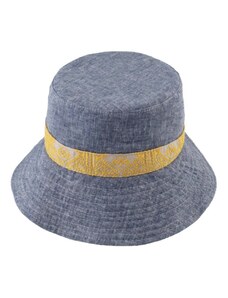 Fiebig - Headwear since 1903 Bucket hat - letný modrý ľanový klobúk - Fiebig 1903