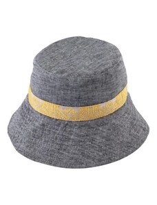 Fiebig - Headwear since 1903 Bucket hat - letný šedý ľanový klobúk - Fiebig 1903