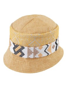 Fiebig - Headwear since 1903 Bucket hat - letný žltý ľanový klobúčik - Fiebig 1903