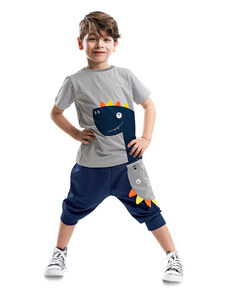 Denokids Chlapčenské tričko Capri Shorts so zipsom Dino