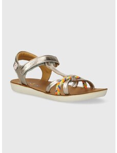 Detské kožené sandále Shoo Pom GOA SALOME béžová farba