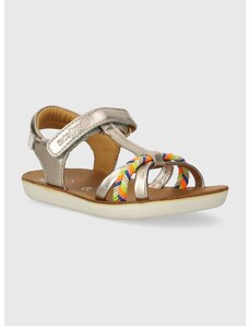 Detské kožené sandále Shoo Pom GOA SALOME béžová farba