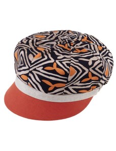 Fiebig - Headwear since 1903 Dámska oranžová letná čiapka Fiebig - ľan a bavlna