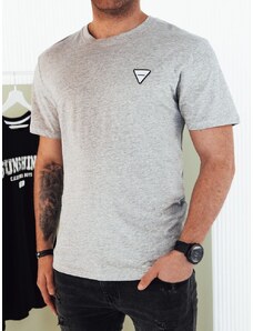 Dstreet Módne šedé pánske tričko v trendy prevedení