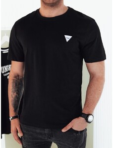 Dstreet Módne čierne pánske tričko v trendy prevedení
