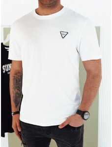 Dstreet Módne biele pánske tričko v trendy prevedení