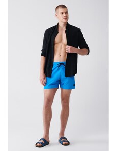 Avva Blue Quick Dry Standard Size Plain Comfort Fit Swimsuit Sea Shorts
