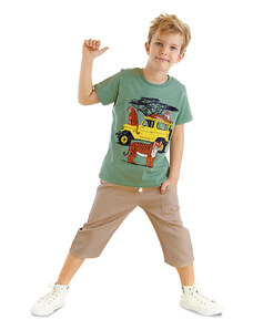 MSHB&G Safari Chlapčenské tričko Gabardine Shorts Set