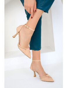 SOHO Nahé matné saténové dámske klasické topánky na podpätku