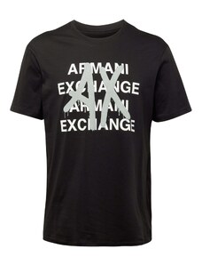 ARMANI EXCHANGE Tričko sivá / čierna / biela
