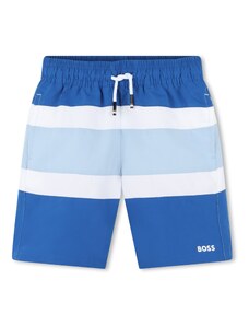BOSS Kidswear Plavecké šortky modrá / svetlomodrá / biela
