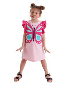 MSHB&G Dievčenské šaty Pink Butterfly