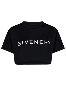 GIVENCHY Logo Black crop tričko