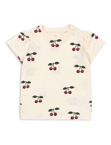 Detské bavlnené tričko Konges Sløjd červená farba, s potlačou