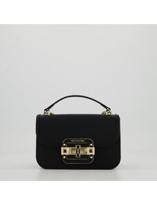 LIU-JO Malá luxusná kožená kabelka Cromia čierna do ruky aj cez rameno