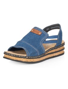 Dámske sandále RIEKER 62982-12 modrá S4