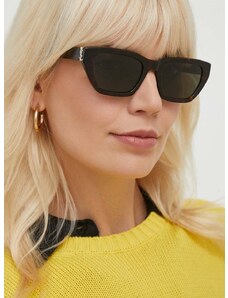 Slnečné okuliare Saint Laurent dámske, hnedá farba, SL M127/F